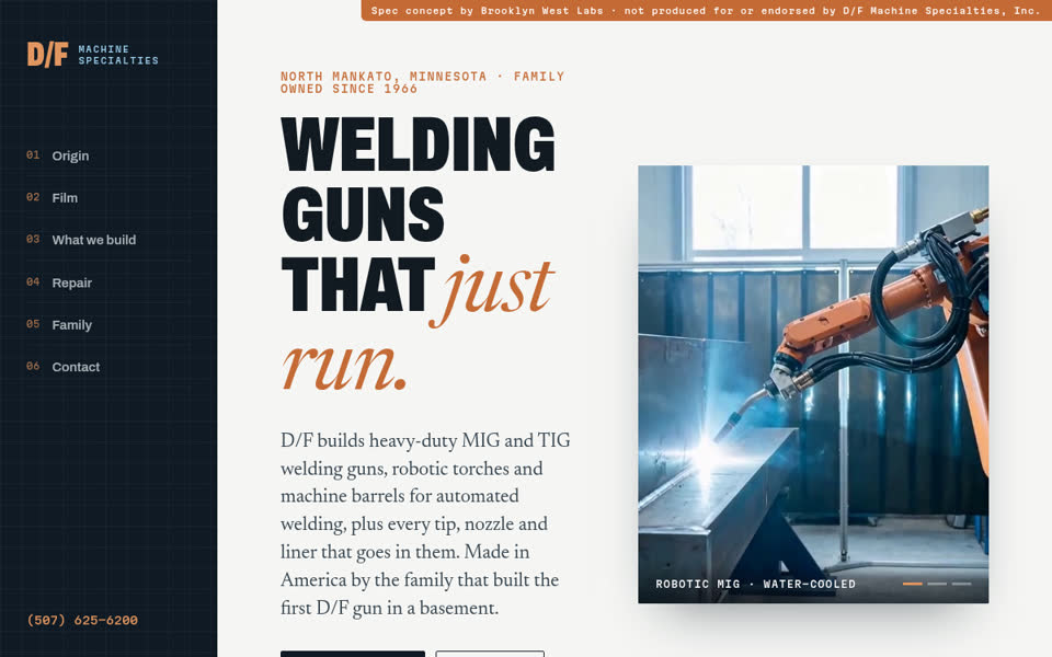 DF Machine Specialties website