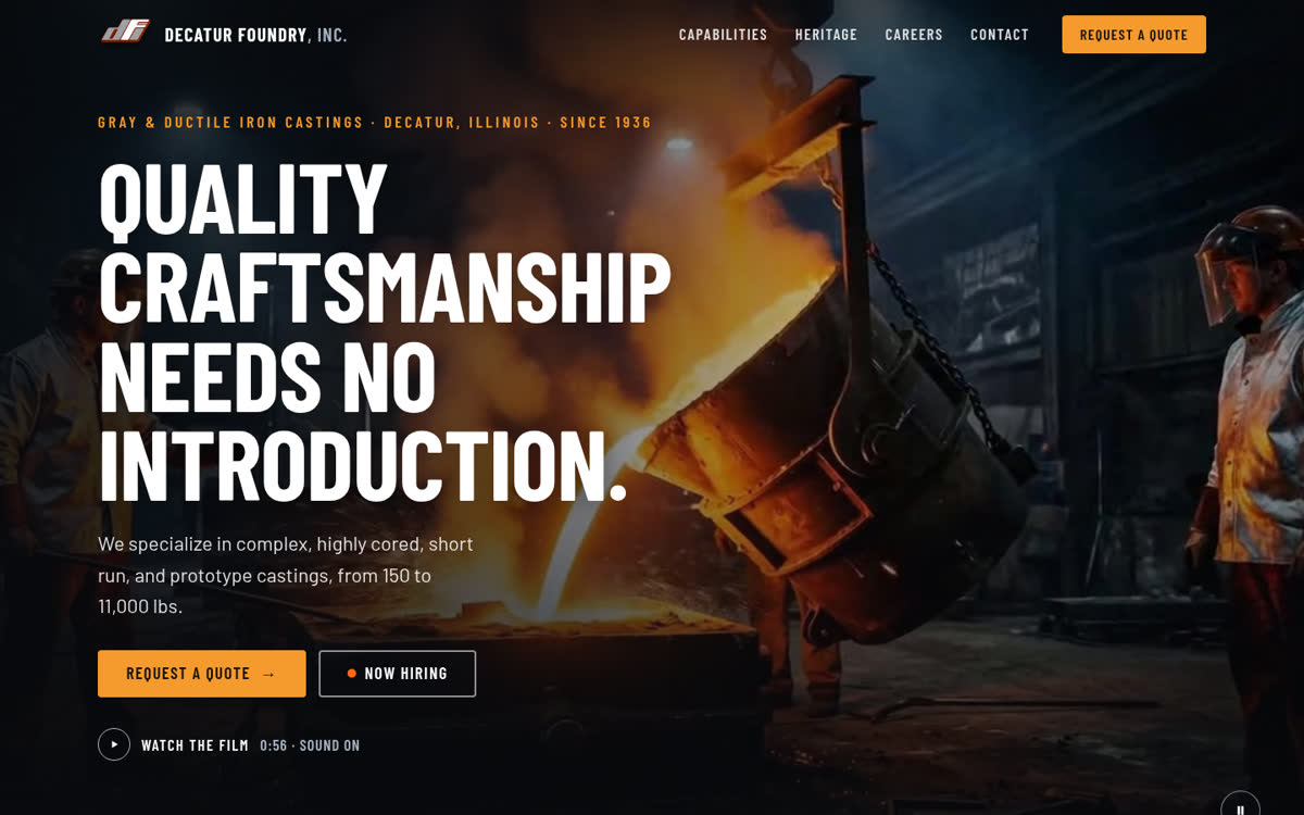 Our redesign for Decatur Foundry